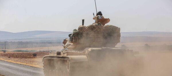 Turkish tanks and armored vehicles in Jarabulus - Sputnik International