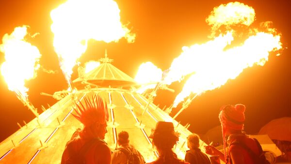 Dusty Nevada Desert Arouses Parallel Universe at Burning Man Festival - Sputnik International