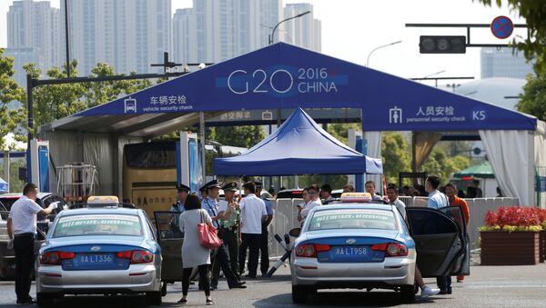 The entrance to a conference centre, where the G20 summit will be held, is pictured before the G20 Summit in Hangzhou, Zhejiang Province, China - Sputnik International
