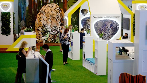 The Far Eastern Leopard stand at the Eastern Economic Forum in Vladivostok - Sputnik International