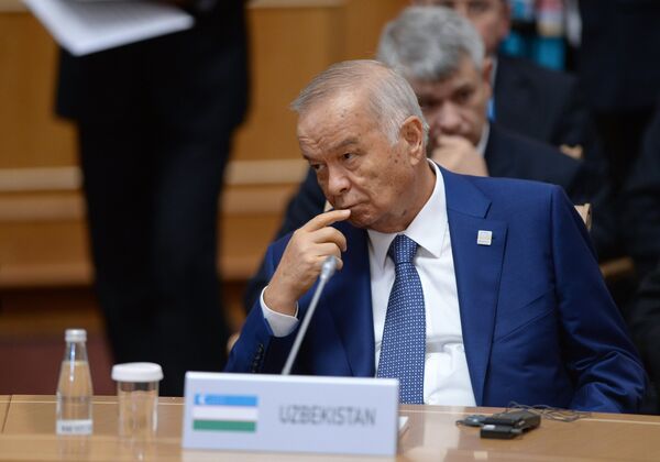 Uzbek President Islam Karimov at a meeting between BRICS leaders and the heads of other invited states. (File photo.) Uzbek President Islam Karimov at a meeting between BRICS leaders and the heads of other invited states. (File photo.) - Sputnik International