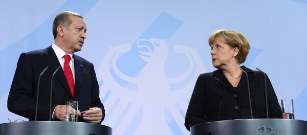 Recep Tayyip Erdogan and Angela Merkel Recep Tayyip Erdogan and Angela Merkel - Sputnik International