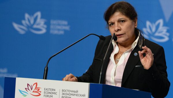 Executive Secretary of the United Nations Economic and Social Commission for Asia and the Pacific Shamshad Akhtar at the opening of the 2016 Eastern Economic Forum - Sputnik International
