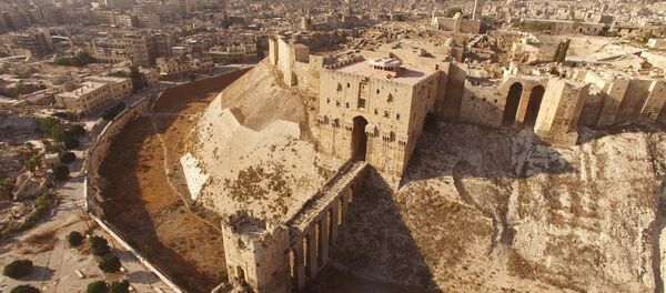 Aerial view of the Citadel, located in the old city of Aleppo (File) Aerial view of the Citadel, located in the old city of Aleppo (File) - Sputnik International
