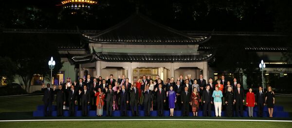 Leaders pose for pictures during the G20 Summit in Hangzhou, Zhejiang province, China September 4, 2016. Leaders pose for pictures during the G20 Summit in Hangzhou, Zhejiang province, China September 4, 2016. - Sputnik International