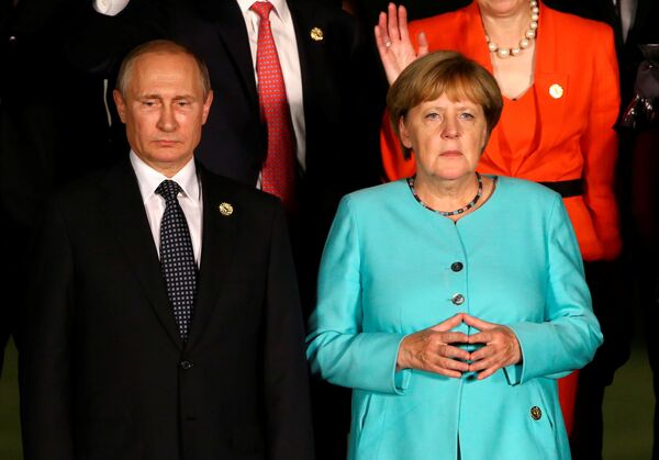 Russian President Vladimir Putin and German Chancellor Angela Merkel attend the G20 Summit in Hangzhou, Zhejiang province, China Russian President Vladimir Putin and German Chancellor Angela Merkel attend the G20 Summit in Hangzhou, Zhejiang province, China - Sputnik International