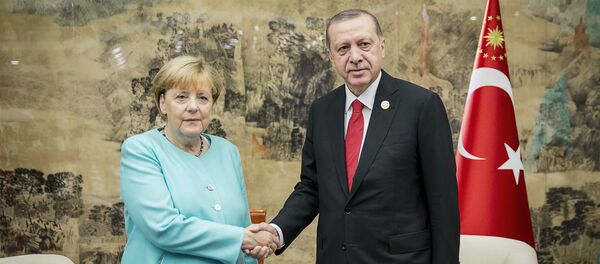 German Chancellor Angela Merkel meets Turkish President Tayyip Erdogan during the G20 Summit in Hangzhou, Zhejiang province, China, September 4, 2016 German Chancellor Angela Merkel meets Turkish President Tayyip Erdogan during the G20 Summit in Hangzhou, Zhejiang province, China, September 4, 2016 - Sputnik International