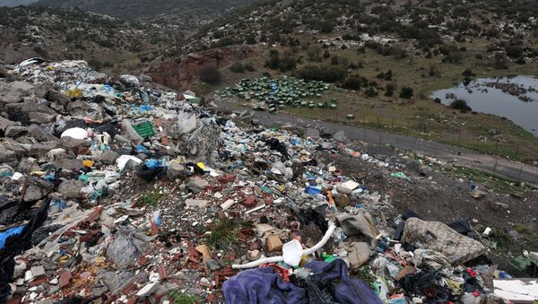 A picture taken on February 15, 2013 shows waste in an illegal landfill near the Greek city of Tripoli - Sputnik International