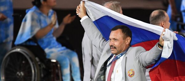 A Russian flag seen at the opening ceremony of the 2016 Summer Paralympics - Sputnik International