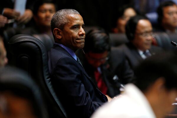 US President Barack Obama attends the East Asia Summit in Vientiane, Laos September 8, 2016 US President Barack Obama attends the East Asia Summit in Vientiane, Laos September 8, 2016 - Sputnik International