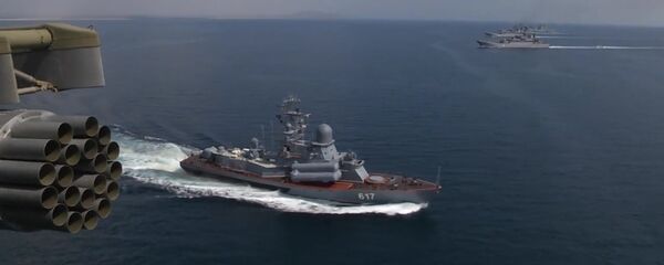 Black Sea Navy Fleet and the Caspian Flotilla took part in Kavkaz-2016 strategic troops exercise - Sputnik International