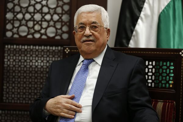 Palestinian president Mahmoud Abbas is pictured during a meeting with the Norwegian foreign minister in the West Bank city of Ramallah on September 8, 2016. Palestinian president Mahmoud Abbas is pictured during a meeting with the Norwegian foreign minister in the West Bank city of Ramallah on September 8, 2016. - Sputnik International