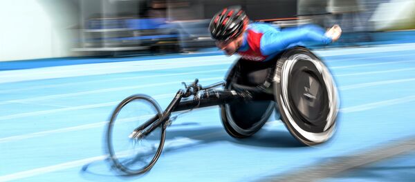Natalia Kocherova during the women's 800m race in athletics competition at the Russian Paralympic competition Natalia Kocherova during the women's 800m race in athletics competition at the Russian Paralympic competition - Sputnik International