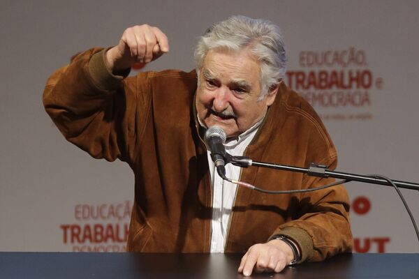 Uruguay's former President Jose Mujica addresses the Central Workers Union annual convention in Sao Paulo, Brazil. (File) - Sputnik International