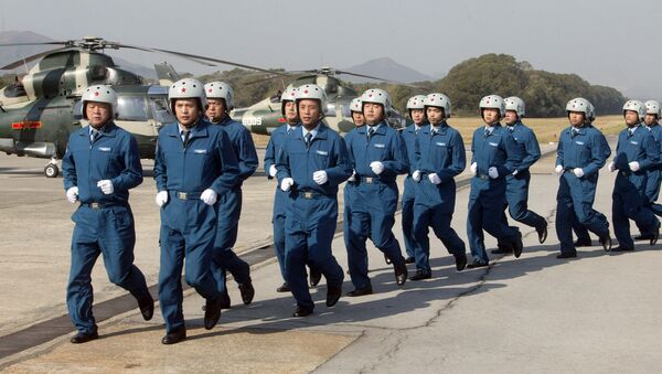 Chinese People's Liberation Army (PLA) air force troops. - Sputnik International