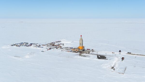 The Arktika drilling rig at the South Tambey gas field in the Yamal-Nenets Autonomous Area. (File) - Sputnik International