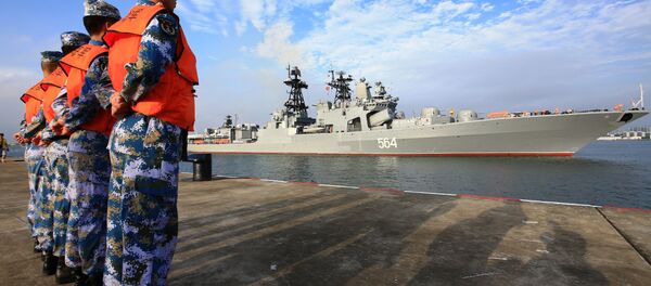 Russian naval ship arrives in port in Zhanjiang in southern China's Guangdong Province - Sputnik International