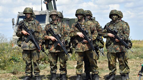 German soldiers (Bundeswehr) are pictured at a training area on August 9, 2016 in Ohrdruf - Sputnik International
