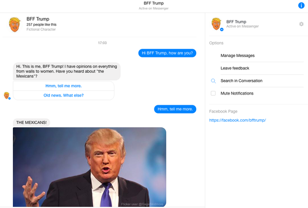 Chat between Sputnik and the BFF Trump bot - Sputnik International