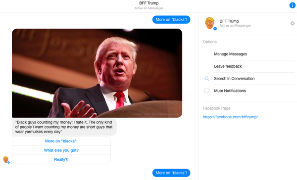 Chat between Sputnik and the BFF Trump bot - Sputnik International