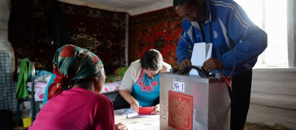 Early voting in remote areas of Altai for the 2016 parliamentary election - Sputnik International