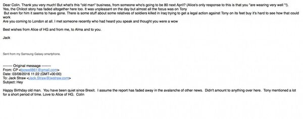 Email exchange between Colin Powell and Jack Straw Email exchange between Colin Powell and Jack Straw - Sputnik International