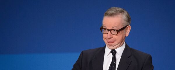 Michael Gove addresses delegates on the final day of the annual Conservative Party Conference in Birmingham, central England, on October 1, 2014. Michael Gove addresses delegates on the final day of the annual Conservative Party Conference in Birmingham, central England, on October 1, 2014. - Sputnik International