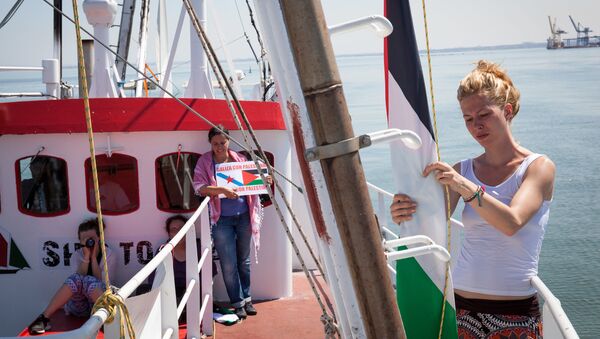 Female flotilla sails to Gaza - Sputnik International
