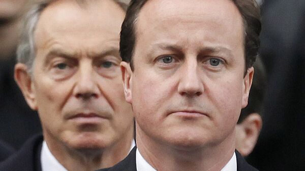 David Cameron (R) and Tony Blair (L) - Sputnik International
