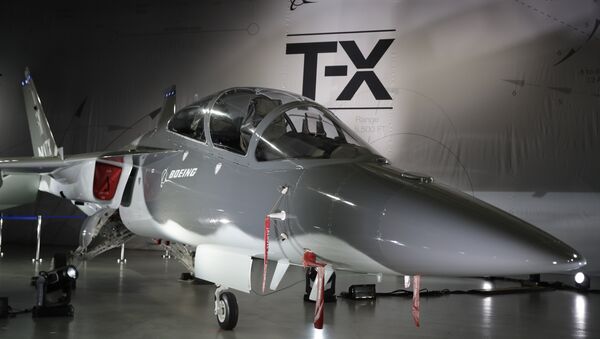 Boeing's T-X aircraft is shown during an event to reveal the proposed trainer Tuesday, Sept. 13, 2016, in St. Louis - Sputnik International