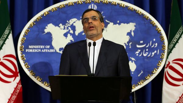 Newly-appointed spokesman of Iran's Foreign Ministry, Hossein Jaberi Ansari speaks during a weekly press conference on December 14, 2015 in the capital Tehran - Sputnik International