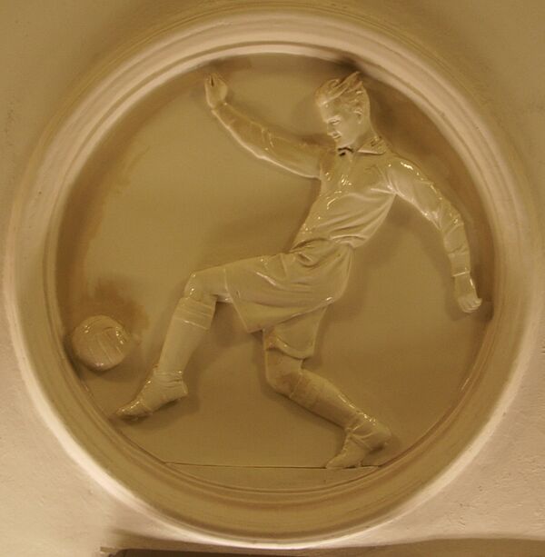 Panel at the station Dynamo Moscow Metro. Football player. Panel at the station Dynamo Moscow Metro. Football player. - Sputnik International