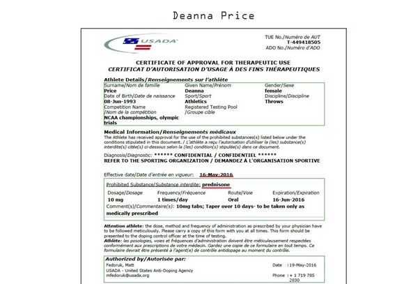 WADA data on US team's Deanna Price WADA data on US team's Deanna Price - Sputnik International