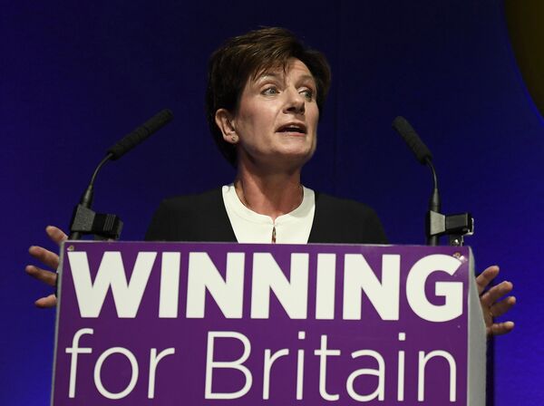 Diane James, the new leader of the United Kingdom Independence Party (UKIP), speaks at the party's annual conference in Bournemouth, Britain, September 16, 2016 - Sputnik International