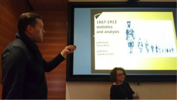 Stepanov’s presentation took the audience back to the days of Imperial Russia to reveal that what was considered to be a backward country pioneered infographics as a means of communicating with the public.  - Sputnik International