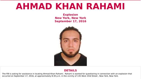 An image of Ahmad Khan Rahami, who is wanted for questioning in connection with an explosion in New York City, is seen in a a poster released by the Federal Bureau of Investigation (FBI) - Sputnik International