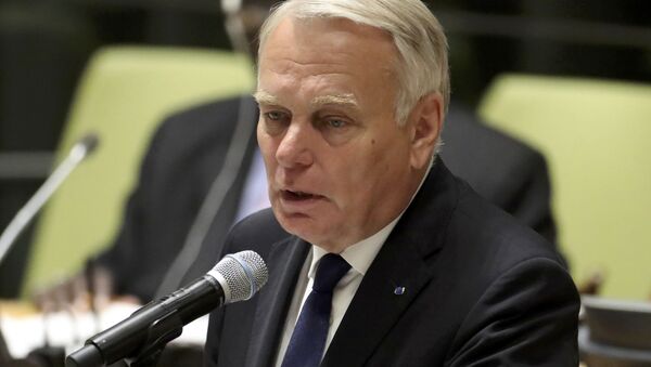 France's Minister for Foreign Affairs Jean-Marc Ayrault speaks during a high-level meeting on addressing large movements of refugees and migrants at the United Nations General Assembly in Manhattan, New York, US September 19, 2016. - Sputnik International