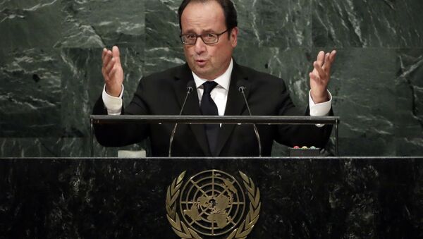 France's President Francois Hollande addresses the 71st session of the United Nations General Assembly, at U.N. headquarters - Sputnik International
