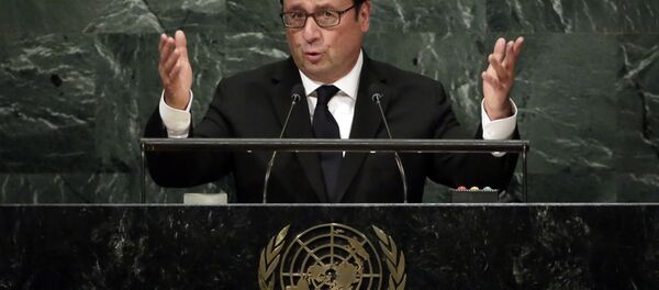France's President Francois Hollande addresses the 71st session of the United Nations General Assembly, at U.N. headquarters - Sputnik International