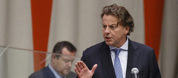 Foreign Minister Bert Koenders of the Netherlands speaks during a high-level meeting on addressing large movements of refugees and migrants at the United Nations General Assembly in Manhattan, New York, U.S., September 19, 2016 Foreign Minister Bert Koenders of the Netherlands speaks during a high-level meeting on addressing large movements of refugees and migrants at the United Nations General Assembly in Manhattan, New York, U.S., September 19, 2016 - Sputnik International