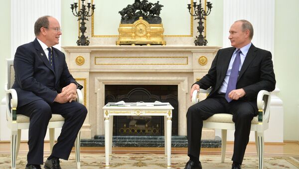 Russian President Vladimir Putin's meeting with Prince Albert II of Monaco - Sputnik International