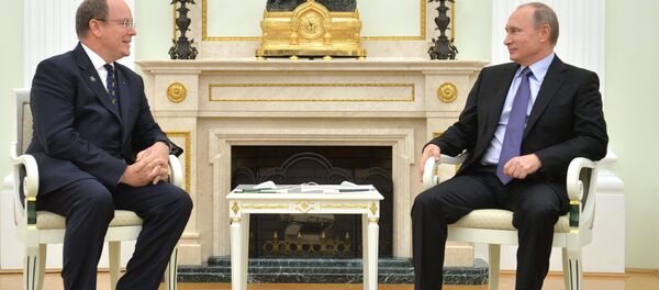 Russian President Vladimir Putin's meeting with Prince Albert II of Monaco - Sputnik International