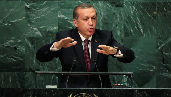 Turkish President Recep Tayyip Erdogan addresses the United Nations General Assembly in the Manhattan borough of New York, U.S. September 20, 2016 - Sputnik International