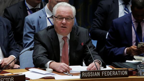 Russian Ambassador to the United Nations Vitaly Churkin addresses the United Nations Security Council during a high level meeting on Syria at the United Nations in Manhattan, New York, U.S - Sputnik International