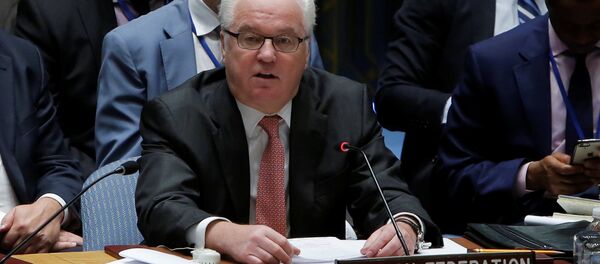 Russian Ambassador to the United Nations Vitaly Churkin addresses the United Nations Security Council during a high level meeting on Syria at the United Nations in Manhattan, New York, U.S Russian Ambassador to the United Nations Vitaly Churkin addresses the United Nations Security Council during a high level meeting on Syria at the United Nations in Manhattan, New York, U.S - Sputnik International