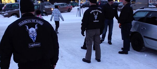 A group of men calling themselves the ‘Soldiers of Odin’ are pictured on February 5, 2016 in Kemi, northern Finland. Fierce-looking men calling themselves the Soldiers of Odin patrol Finnish streets claiming to protect locals from asylum seekers A group of men calling themselves the ‘Soldiers of Odin’ are pictured on February 5, 2016 in Kemi, northern Finland. Fierce-looking men calling themselves the Soldiers of Odin patrol Finnish streets claiming to protect locals from asylum seekers - Sputnik International