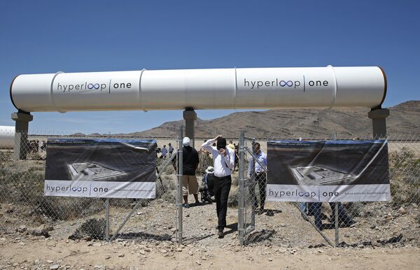 People tour the site after a test of a Hyperloop One propulsion system in North Las Vegas. (File) People tour the site after a test of a Hyperloop One propulsion system in North Las Vegas. (File) - Sputnik International