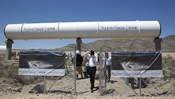 People tour the site after a test of a Hyperloop One propulsion system in North Las Vegas. (File) - Sputnik International
