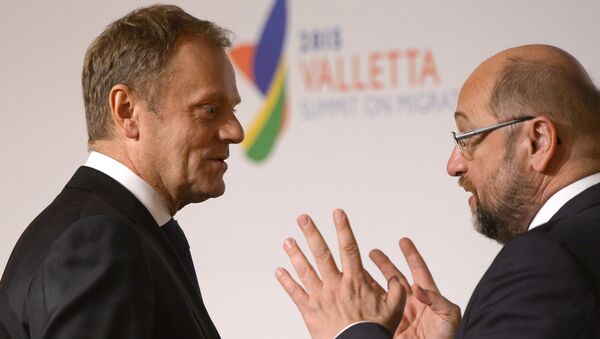 European Council President Donald Tusk (L) and European Parliament President Martin Schulz - Sputnik International