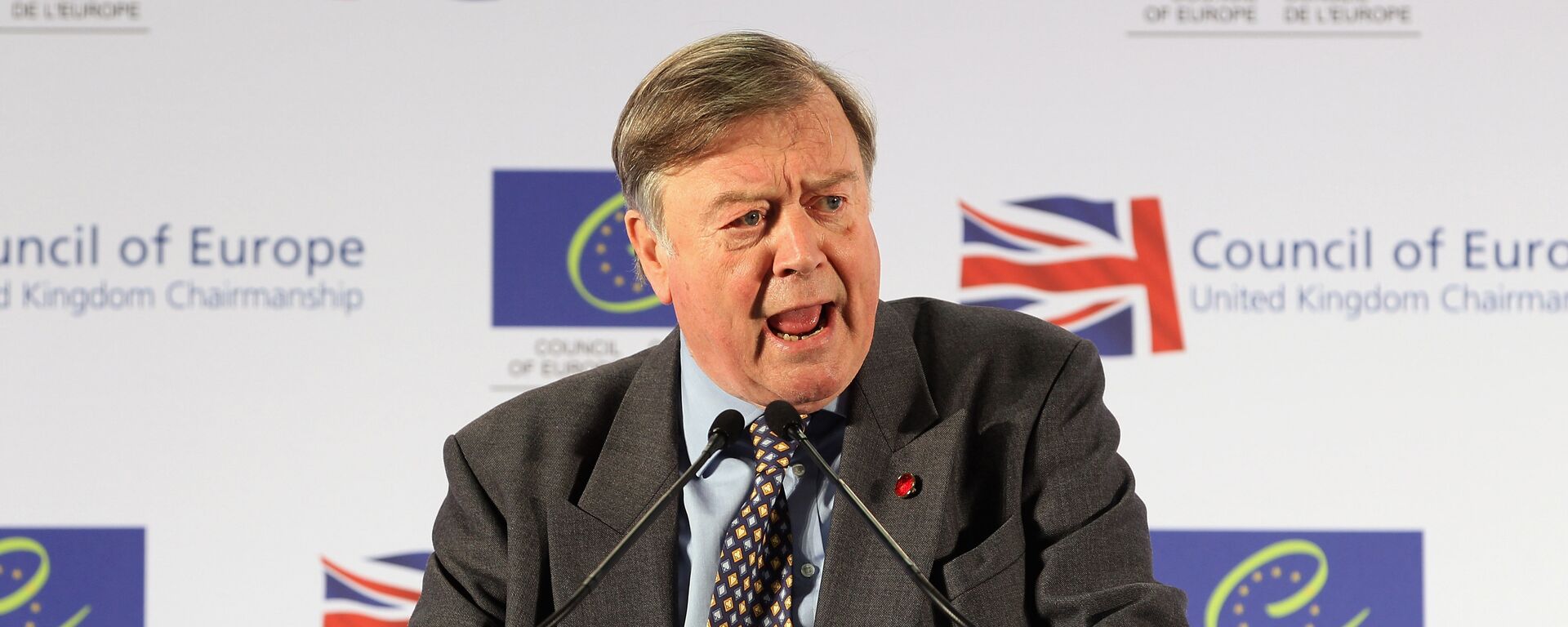 Britain's Former Chancellor Ken Clarke speaks during a news conference at the Council of Europe Conference at the Brighton Centre, Brighton, East Sussex, on April 19, 2012. - Sputnik International, 1920, 02.03.2021